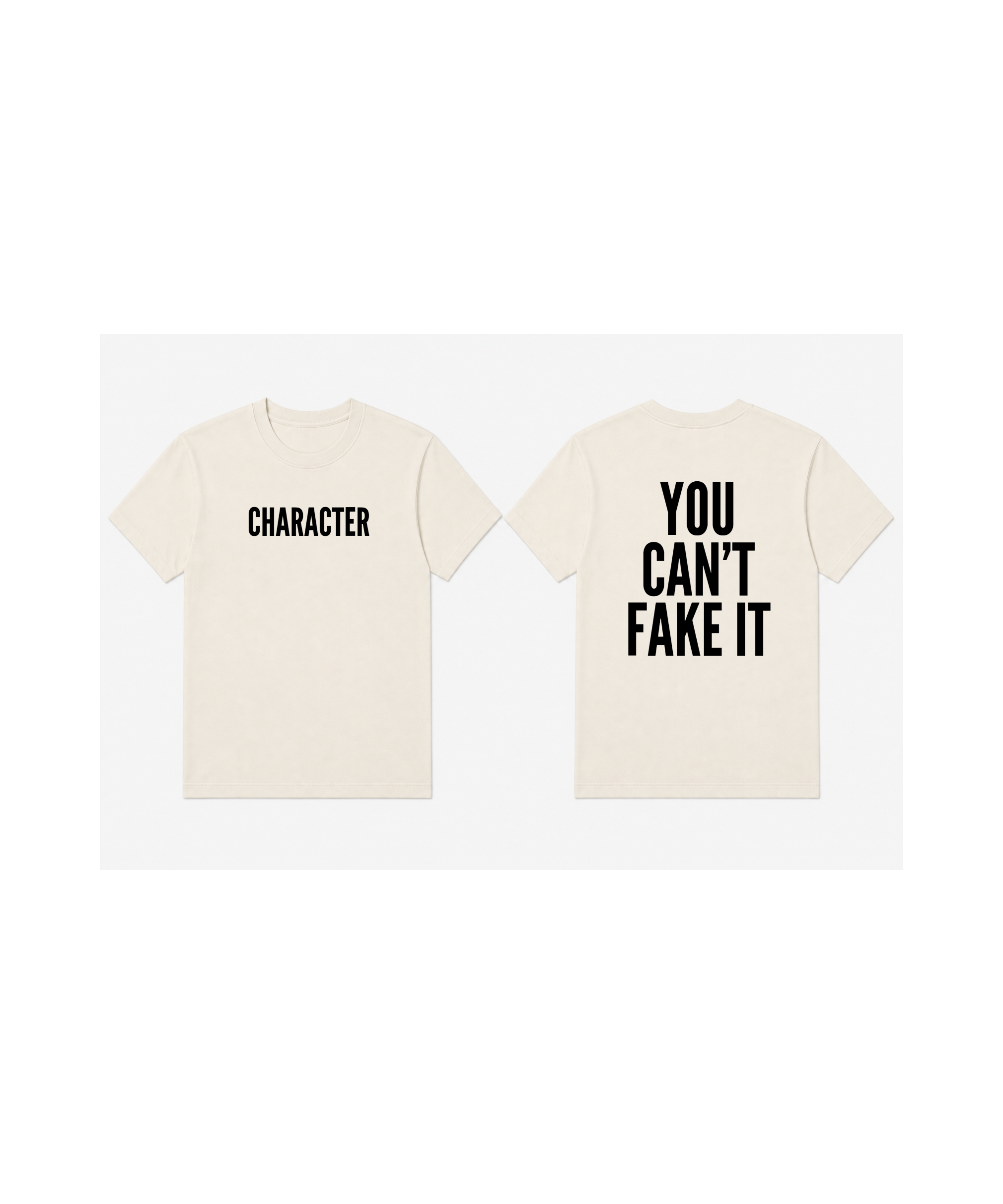 Can't Fake It Heavyweight Tee | It’s A Character Thing