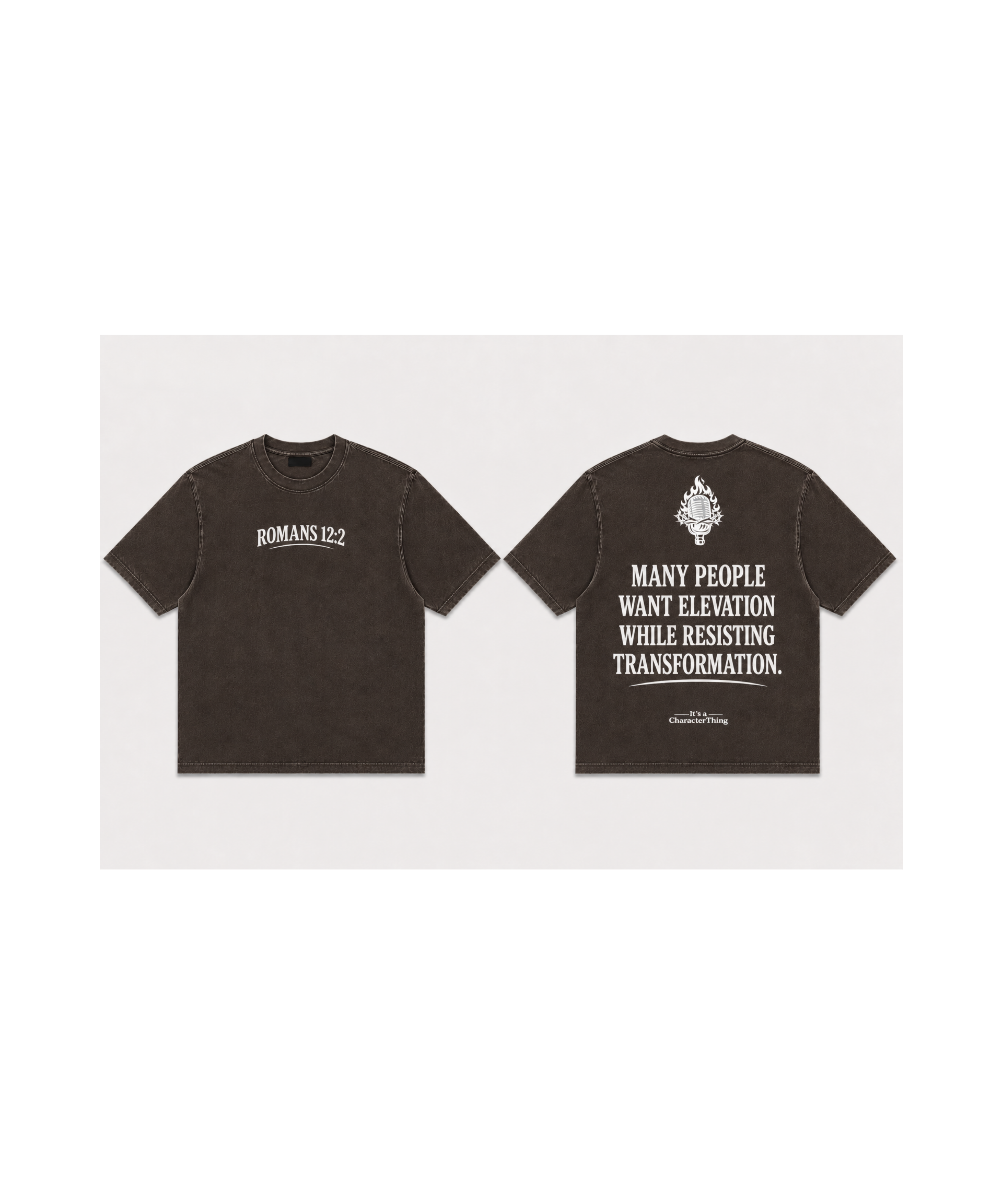 ROMANS 12:2 Heavyweight Streetwear Tee | It's A Character Thing