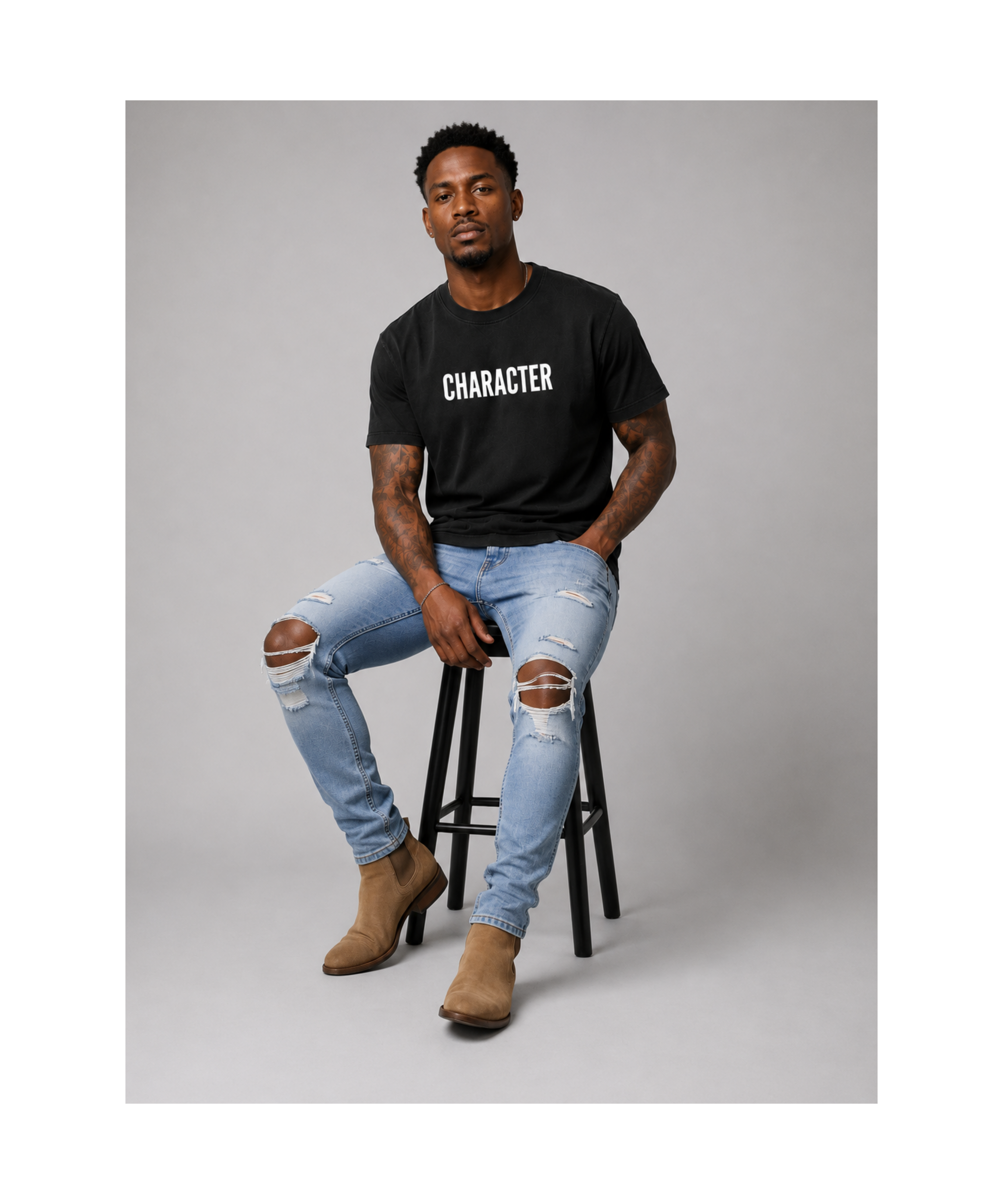 YOU CAN'T FAKE IT Heavyweight Garment-Dyed Tee | It's A Character Thing